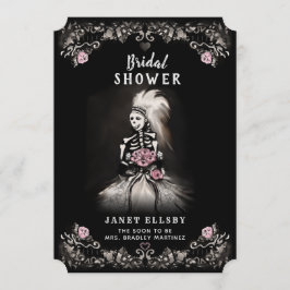 ブライダルシャワーゴシックスケルトンブライド招待状 招待状