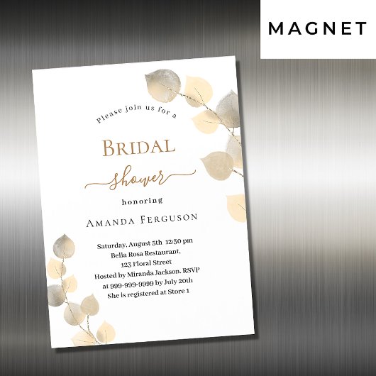 ブライダルシャワーゴールデンユーカリのスパイグラグジュアリー