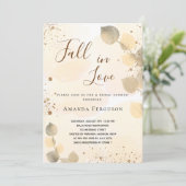ブライダルシャワーゴールデンユーカリグリッター秋 招待状 (スタンド正面)