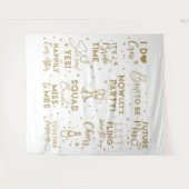 ブライダルシャワーゴールドテキスト写真ブースBackdropバナー タペストリー (正面(横))