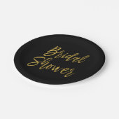 ブライダルシャワーゴールドフォイル紙プレート ペーパープレート (アングル)