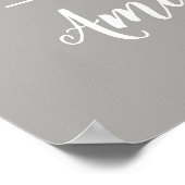 ブライダルシャワーサインウェルカムカウントダウンウェディングパーティー ポスター (角)