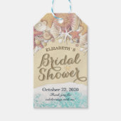 ブライダルシャワーサマーシービーチスターフィッシュシーシェル ギフトタグ (正面)