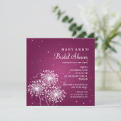 ブライダルシャワーサマースパーエレガントクルメロットピンク 招待状 (スタンド正面)
