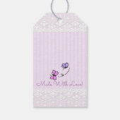 ブライダルシャワーサンキューウォーターカラーフローラ ギフトタグ (裏面)