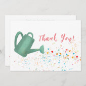 ブライダルシャワーサンキューウォーターリングカンハート サンキューカード (正面/裏面)
