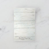 ブライダルシャワーサンキューウ素朴ッドンアジャンジア サンキューカード (内部)