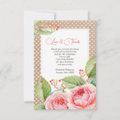 ブライダルシャワーサンキューカスタムフラットカード サンキューカード (正面)