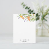 ブライダルシャワーサンキューカードボホワイルドフラワー サンキューカード (スタンド正面)