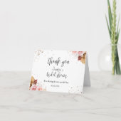 ブライダルシャワーサンキューカードルボホフローラ サンキューカード (正面)