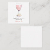 ブライダルシャワーサンキューカード赤面フローラ ノートカード (正面/裏面)