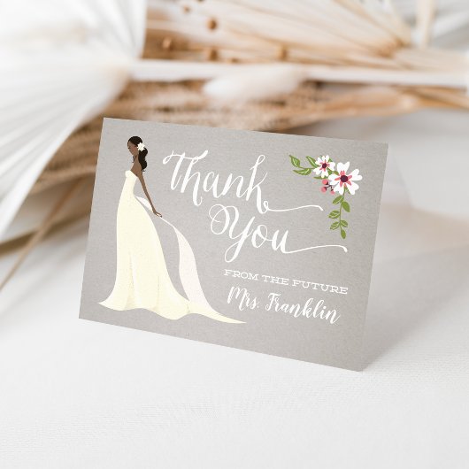 ブライダルシャワーサンキューカード – ココア サンキューカード