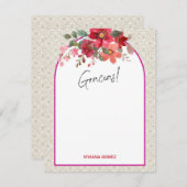 ブライダルシャワーサンキューカード スペインの サンキューカード (正面/裏面)