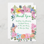 ブライダルシャワーサンキューカード 招待状 (正面/裏面)