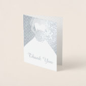 ブライダルシャワーサンキューカード 箔カード (正面)