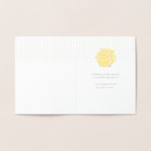 ブライダルシャワーサンキューカード 箔カード (内部)