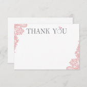 ブライダルシャワーサンキューカード- 3.5x5フラットカード サンキューカード (正面/裏面)