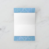 ブライダルシャワーサンキューノートブルーアジサイフローラ サンキューカード (内部)