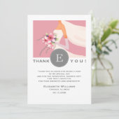 ブライダルシャワーサンキューフォトカード サンキューカード (スタンド正面)