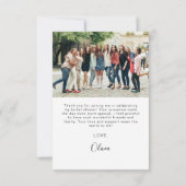 ブライダルシャワーサンキューフォトミニマリスト サンキューカード (裏面)