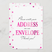 ブライダルシャワーサンキュー差出人住所標識 サンキューカード (正面/裏面)