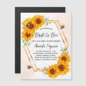 ブライダルシャワーサンフラワーズビー マグネット招待状 (正面/裏面)