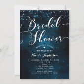 ブライダルシャワーシアルスターリーブルースカイズ結婚ズ 招待状 (正面)