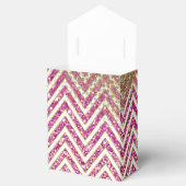 ブライダルシャワーシェブロンストライプのジュエルグリッター フェイバーボックス (オープン)