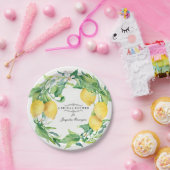 ブライダルシャワーシトラスレモンフローラリーフリースアート ペーパープレート (パーティー)