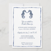 ブライダルシャワーシボリシーホース海ビーチショア 招待状 (正面)