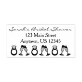 ブライダルシャワーシャンパングラスダイヤモンドリングや輪結婚ズ ラバースタンプ (インプリント)