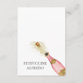 ブライダルシャワーシャンパンテーマビュッフェフードカード エンクロージャーカード (正面)