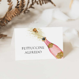 ブライダルシャワーシャンパンテーマビュッフェフードカード エンクロージャーカード