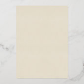 ブライダルシャワーシャンパンフローラ金ゴールド 箔招待状 (裏面)