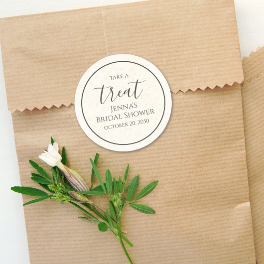 ブライダルシャワーシャンパン書道水彩 ラウンドシール