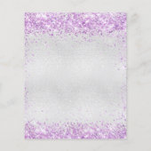 ブライダルシャワーシルバーパープル招待 (裏面)