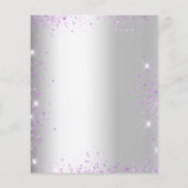 ブライダルシャワーシルバーラベンダー予算の招待 チラシ (裏面)
