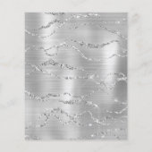 ブライダルシャワーシルバー・ホワイト・バジェット招待状 チラシ (裏面)