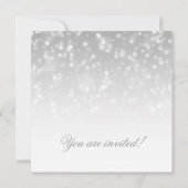 ブライダルシャワーシルバー《写真》ぼけ味スパークルライト 招待状 (裏面)