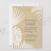 ブライダルシャワーシンプルクラフトトロピカルビーチ 招待状 (正面)