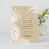 ブライダルシャワーシンプルクラフトトロピカルビーチ 招待状 (スタンド正面)