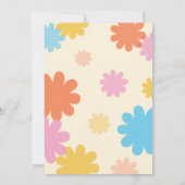 ブライダルシャワーシンプルグルーヴィフラワーズ 招待状 (裏面)