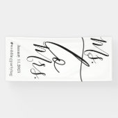 ブライダルシャワーシンプルスクリプトの大 横断幕 (横)