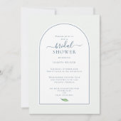 ブライダルシャワーシンプルセージグリーンウォーター 招待状 (正面)