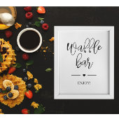 ブライダルシャワーシンプルワッフルバーポスター ポスター