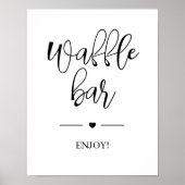 ブライダルシャワーシンプルワッフルバーポスター ポスター (正面)