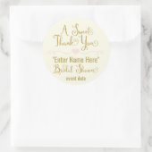 ブライダルシャワーシール | 心からの感謝 ラウンドシール (バッグ)