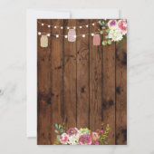 ブライダルシャワージャーズ招待状ウッ素朴ドフローラ 招待状 (裏面)