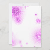 ブライダルシャワースウィート16グリッターピンクホワイトアブストラア 招待状 (裏面)