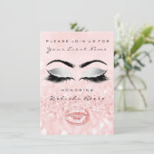 ブライダルシャワースウィート16番目のバラキスグリッター赤面 招待状 (スタンド正面)